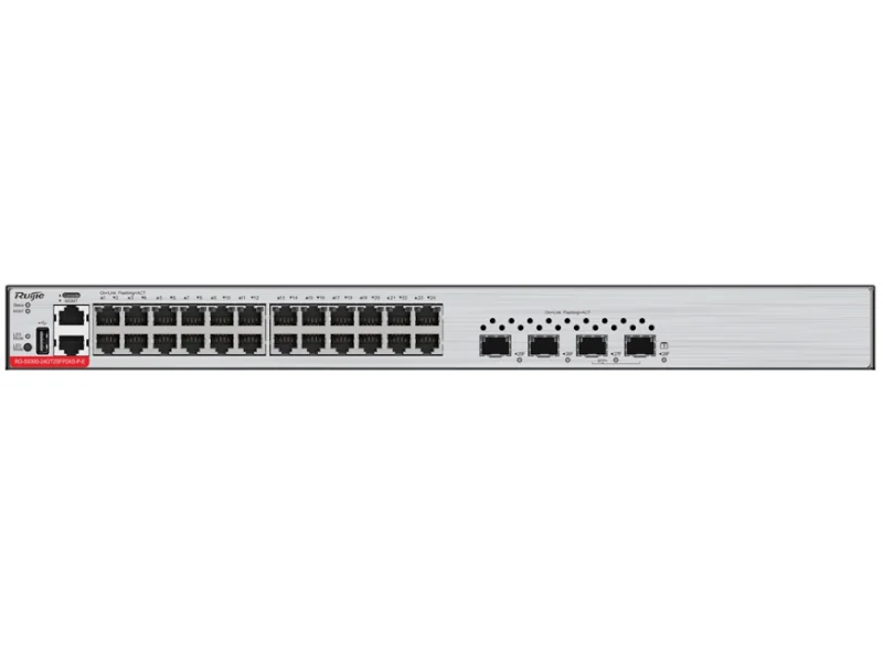 RG-S5300-24GT2SFP2XS-P-E · Ruijie S5300 Switch 10G L3 24GE PoE+ 370W 2SFP+ 2SFP